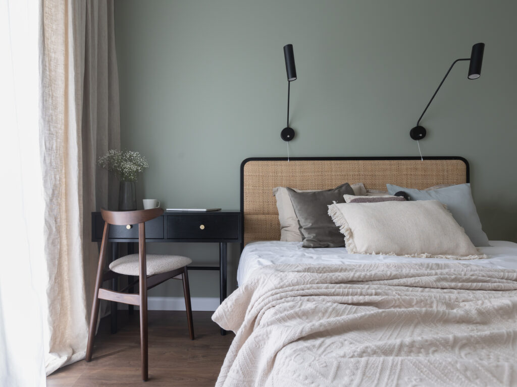 skandynawski minimalizm, sypialnia